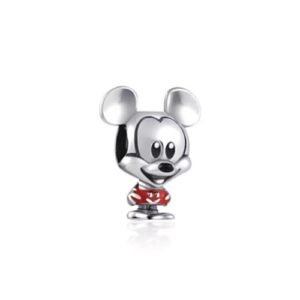 925 sidabro pakabukas su Mickey Mouse figūrėle, raudonais šortais ir šypsena
