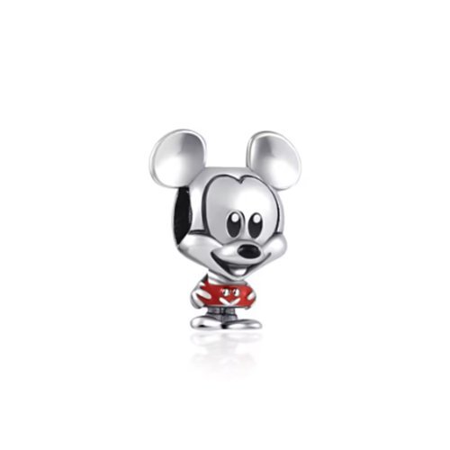 925 sidabro pakabukas su Mickey Mouse figūrėle, raudonais šortais ir šypsena